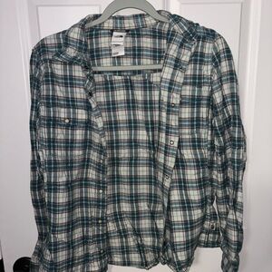 The North Face Blue and White Checkered Shirt